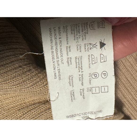Esprit Tan Utility Button Front Sweater - Medium - Picture 7 of 9